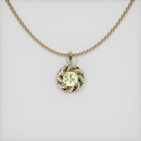 1.04 Ct. Yellow Sapphire Pendant, 14K Yellow Gold 1