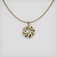 1.37 Ct. Sapphire Pendant, 14K Yellow Gold 1