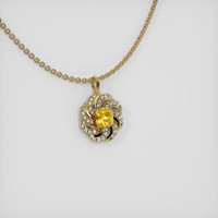 0.72 Ct. Sapphire Pendant, 14K Yellow Gold 2