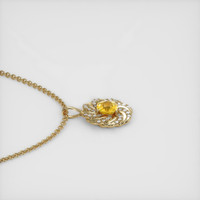 0.72 Ct. Sapphire Pendant, 14K Yellow Gold 3