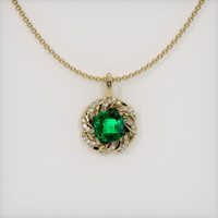 2.31 Ct. Emerald  Pendant - 18K Yellow Gold