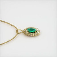 1.32 Ct. Emerald Pendant, 18K Yellow Gold 3