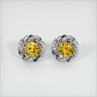 <span>1.59</span>&nbsp;<span class="tooltip-light">Ct.Tw.<span class="tooltiptext">Total Carat Weight</span></span> Sapphire Earrings, Platinum 950 1