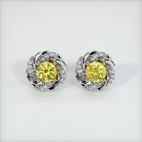 <span>1.64</span>&nbsp;<span class="tooltip-light">Ct.Tw.<span class="tooltiptext">Total Carat Weight</span></span> Sapphire Earrings, Platinum 950 1