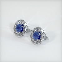 <span>3.06</span>&nbsp;<span class="tooltip-light">Ct.Tw.<span class="tooltiptext">Total Carat Weight</span></span> Sapphire Earrings, Platinum 950 2