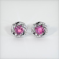 <span>3.48</span>&nbsp;<span class="tooltip-light">Ct.Tw.<span class="tooltiptext">Total Carat Weight</span></span> Sapphire Earrings, Platinum 950 1