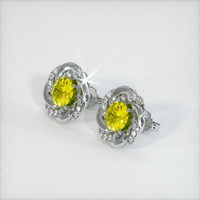 <span>2.12</span>&nbsp;<span class="tooltip-light">Ct.Tw.<span class="tooltiptext">Total Carat Weight</span></span> Sapphire Earrings, Platinum 950 2