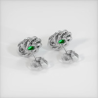 Pave Emerald Earrings 0.79 Ct.Tw.Total Carat Weight, Platinum 950 Preview