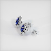 <span>3.67</span>&nbsp;<span class="tooltip-light">Ct.Tw.<span class="tooltiptext">Total Carat Weight</span></span> Sapphire Earrings, 14K White Gold 3