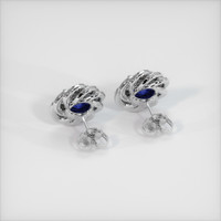 <span>3.67</span>&nbsp;<span class="tooltip-light">Ct.Tw.<span class="tooltiptext">Total Carat Weight</span></span> Sapphire Earrings, 14K White Gold 4