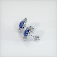 <span>3.06</span>&nbsp;<span class="tooltip-light">Ct.Tw.<span class="tooltiptext">Total Carat Weight</span></span> Sapphire Earrings, 14K White Gold 3