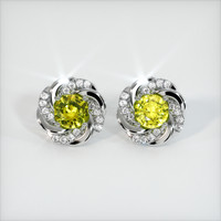 <span>2.12</span>&nbsp;<span class="tooltip-light">Ct.Tw.<span class="tooltiptext">Total Carat Weight</span></span> Sapphire Earrings, 14K White Gold 1