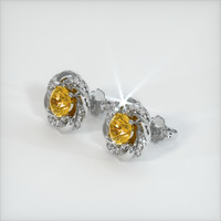 <span>1.59</span>&nbsp;<span class="tooltip-light">Ct.Tw.<span class="tooltiptext">Total Carat Weight</span></span> Sapphire Earrings, 18K White Gold 2