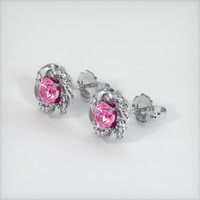 <span>3.48</span>&nbsp;<span class="tooltip-light">Ct.Tw.<span class="tooltiptext">Total Carat Weight</span></span> Sapphire Earrings, 18K White Gold 2