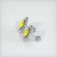 <span>2.12</span>&nbsp;<span class="tooltip-light">Ct.Tw.<span class="tooltiptext">Total Carat Weight</span></span> Sapphire Earrings, 18K White Gold 3