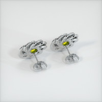 <span>2.12</span>&nbsp;<span class="tooltip-light">Ct.Tw.<span class="tooltiptext">Total Carat Weight</span></span> Sapphire Earrings, 18K White Gold 4