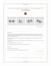 Emerald Earrings 0.79 Ct.Tw.Total Carat Weight 18K White Gold Appraisal