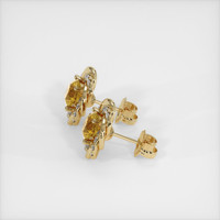 <span>1.59</span>&nbsp;<span class="tooltip-light">Ct.Tw.<span class="tooltiptext">Total Carat Weight</span></span> Sapphire Earrings, 14K Yellow Gold 3