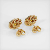 1.09 Ct.Tw. Yellow Sapphire Earrings, 14K Yellow Gold 4