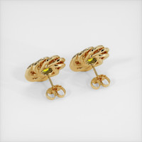 2.12 Ct.Tw. Greenish Yellow Sapphire Earrings, 14K Yellow Gold 4