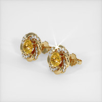 <span>1.59</span>&nbsp;<span class="tooltip-light">Ct.Tw.<span class="tooltiptext">Total Carat Weight</span></span> Sapphire Earrings, 18K Yellow Gold 2