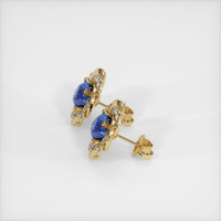 <span>3.06</span>&nbsp;<span class="tooltip-light">Ct.Tw.<span class="tooltiptext">Total Carat Weight</span></span> Sapphire Earrings, 18K Yellow Gold 3