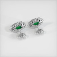 <span>1.77</span>&nbsp;<span class="tooltip-light">Ct.Tw.<span class="tooltiptext">Total Carat Weight</span></span> Emerald Earrings, Platinum 950 4