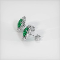 <span>1.45</span>&nbsp;<span class="tooltip-light">Ct.Tw.<span class="tooltiptext">Total Carat Weight</span></span> Emerald Earrings, Platinum 950 3