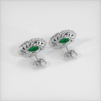 <span>1.45</span>&nbsp;<span class="tooltip-light">Ct.Tw.<span class="tooltiptext">Total Carat Weight</span></span> Emerald Earrings, Platinum 950 4