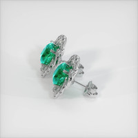 3.63 Ct.Tw. Emerald Earrings, Platinum 950 3