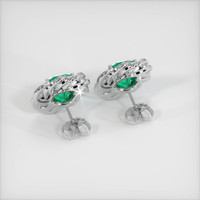 3.63 Ct.Tw. Emerald Earrings, Platinum 950 4
