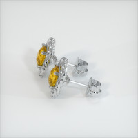 <span>1.44</span>&nbsp;<span class="tooltip-light">Ct.Tw.<span class="tooltiptext">Total Carat Weight</span></span> Sapphire Earrings, 14K White Gold 3
