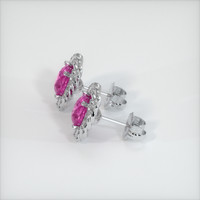 <span>2.16</span>&nbsp;<span class="tooltip-light">Ct.Tw.<span class="tooltiptext">Total Carat Weight</span></span> Sapphire Earrings, 14K White Gold 3