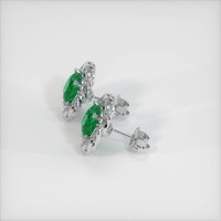 1.77 Ct.Tw. Emerald Earrings, 18K White Gold 3