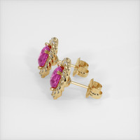 <span>2.16</span>&nbsp;<span class="tooltip-light">Ct.Tw.<span class="tooltiptext">Total Carat Weight</span></span> Sapphire Earrings, 14K Yellow Gold 3
