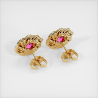 <span>2.16</span>&nbsp;<span class="tooltip-light">Ct.Tw.<span class="tooltiptext">Total Carat Weight</span></span> Sapphire Earrings, 14K Yellow Gold 4