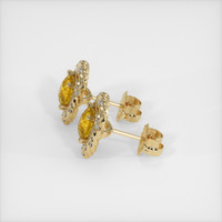 <span>1.44</span>&nbsp;<span class="tooltip-light">Ct.Tw.<span class="tooltiptext">Total Carat Weight</span></span> Sapphire Earrings, 18K Yellow Gold 3