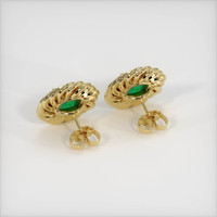 1.77 Ct.Tw. Emerald Earrings, 18K Yellow Gold 4