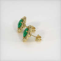 <span>0.74</span>&nbsp;<span class="tooltip-light">Ct.Tw.<span class="tooltiptext">Total Carat Weight</span></span> Emerald Earrings, 18K Yellow Gold 3