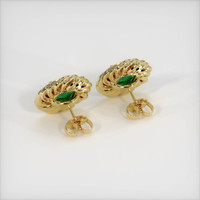 <span>0.74</span>&nbsp;<span class="tooltip-light">Ct.Tw.<span class="tooltiptext">Total Carat Weight</span></span> Emerald Earrings, 18K Yellow Gold 4