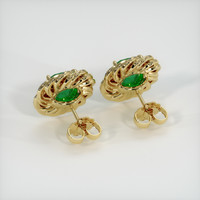 <span>1.33</span>&nbsp;<span class="tooltip-light">Ct.Tw.<span class="tooltiptext">Total Carat Weight</span></span> Emerald Earrings, 18K Yellow Gold 4