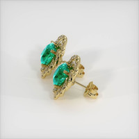 3.63 Ct.Tw. Emerald Earrings, 18K Yellow Gold 3