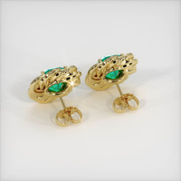 <span>1.82</span>&nbsp;<span class="tooltip-light">Ct.Tw.<span class="tooltiptext">Total Carat Weight</span></span> Emerald Earrings, 18K Yellow Gold 4