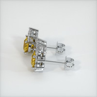 <span>1.59</span> <span class="tooltip-light">Ct.Tw.<span class="tooltiptext">Total Carat Weight</span></span> Yellow Sapphire Earrings, Platinum 950 3