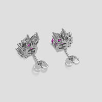 <span>2.06</span> <span class="tooltip-light">Ct.Tw.<span class="tooltiptext">Total Carat Weight</span></span> Pink Sapphire Earrings, Platinum 950 4