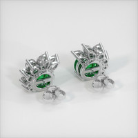 <span>3.20</span> <span class="tooltip-light">Ct.Tw.<span class="tooltiptext">Total Carat Weight</span></span> Emerald Earrings, Platinum 950 4