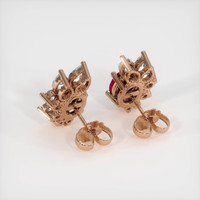 <span>1.21</span>&nbsp;<span class="tooltip-light">Ct.Tw.<span class="tooltiptext">Total Carat Weight</span></span> Ruby Earrings, 14K Rose Gold 4