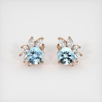 <span>1.79</span>&nbsp;<span class="tooltip-light">Ct.Tw.<span class="tooltiptext">Total Carat Weight</span></span> Gemstone Earrings, 14K Rose Gold 1