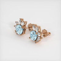 <span>1.79</span>&nbsp;<span class="tooltip-light">Ct.Tw.<span class="tooltiptext">Total Carat Weight</span></span> Gemstone Earrings, 14K Rose Gold 2