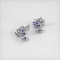 <span>8.74</span>&nbsp;<span class="tooltip-light">Ct.Tw.<span class="tooltiptext">Total Carat Weight</span></span> Sapphire Earrings, 14K White Gold 4